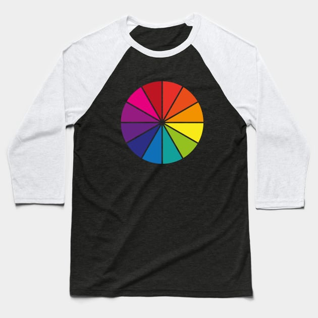 Colour Wheel Baseball T-Shirt by HelenDesigns